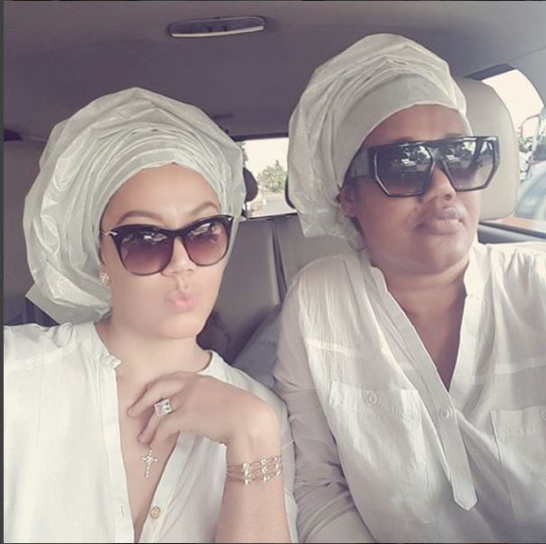 Nadia Buari with mom