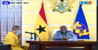 President Akufo-Addo granted the interview at the Jubilee House earlier today