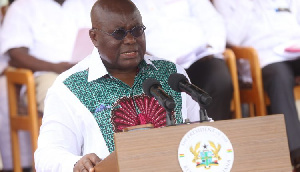 President Akufo-Addo speaking at the May Day celebration