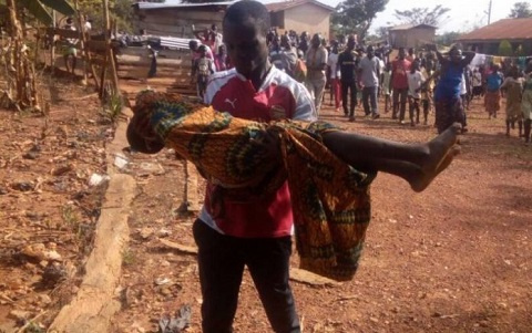 One of the deceased retrieved from the river