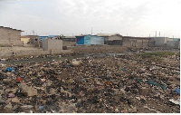 File photo: A filthy community in Ghana's capital, Accra