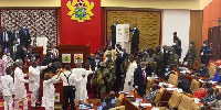 Armed military personnel entered the chamber