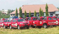 Some of the security vehicles provided by South-West states for the Western Nigeria Security Network