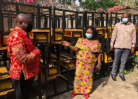 180 dual desks were presented to the Municipal Directorate of the Ghana Education Service