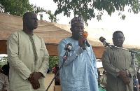 Vice President Dr Bawumia addressing the people at Tanina