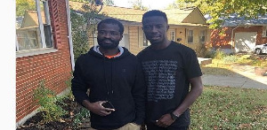 Evangelist Addai in a pose with Kwaku Manu