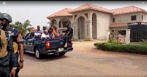 Some of the arrested customers being transported from NAM1's premises