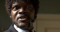 An angry Samuel L. Jackson, the American actor