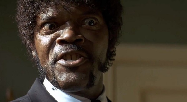 An angry Samuel L. Jackson, the American actor