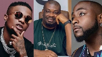 A collage of Davido, Don Jazzy and Wizkid