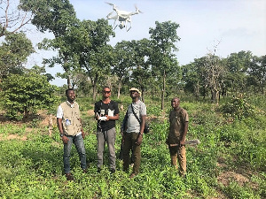 Drone monitoring trees for certification purposes