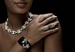 A woman wearing jewellry