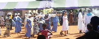 There was a procession with the Blessed Sacrament through the Assenyaso town