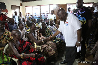 Nana Akufo-Addo interacts with traditional authorities in Abotoase  palace