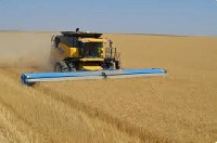 File photo: A combine harvester working on a farm