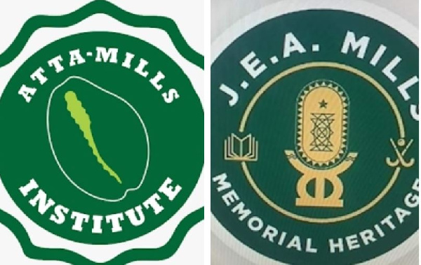 The logos of Atta Mills Institute and JEAM Memorial Heritage