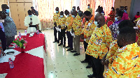 The New Executives of CUBAG (in uniform) being sworn into office at ceremony