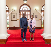 Rev. Kusi Boateng with Mrs. Rachel Ruto