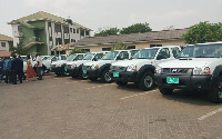 The 26 Nissan pick-up trucks from the Japan International Cooperation Agency