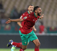 Happy Sofiane Boufal after goal against the Black Stars