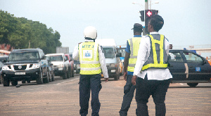 Some traffic wardens at post