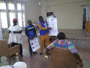 Sampson Ofori Gyamfi Taking Participants Through The Training  