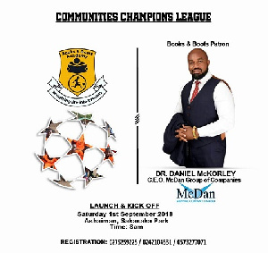 McDan Books & Boots Communities Champions League is slated for September 1