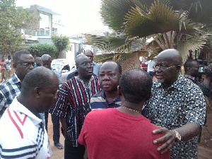 Freddie Blay and some NPP officials at the residence of JB Danquah