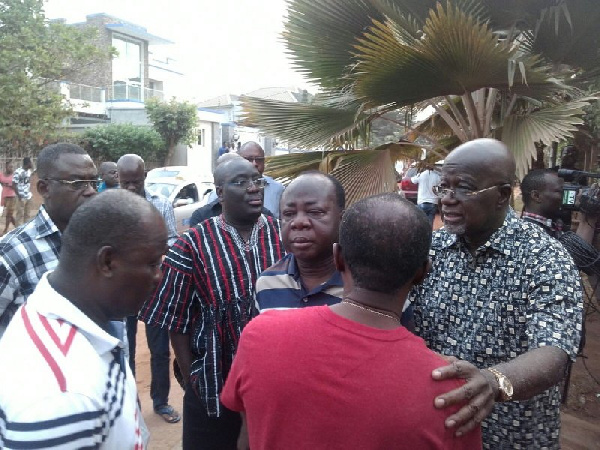 Freddie Blay and some NPP officials at the residence of JB Danquah