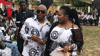 Maame Yeboah Asiedu distributed phones at the funeral on behalf of the CEO