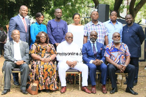 President Nana Akufo-Addo with his family members and cronies