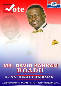 Mr. Boadu is a founding member of the Ghana Democratic Movement in the United Kingdom