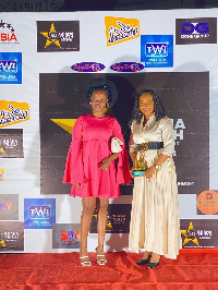 Gospel artiste, Ruth Adjei (right)