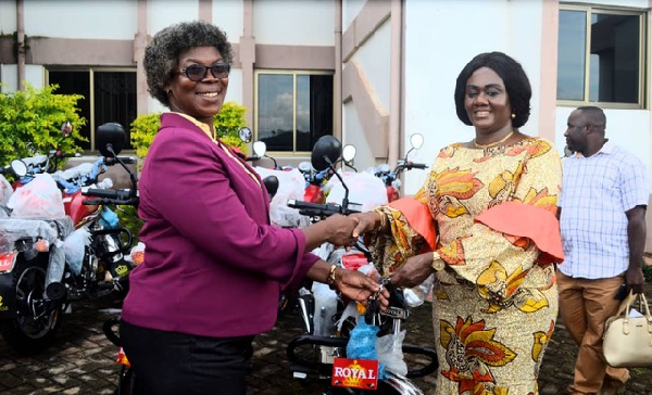 Lawyer Barbara Oteng-Gyasi presented the items over the weekend in Prestea