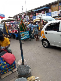 Some shoppers seen at the market circle