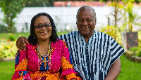 Ex-President John Dramani Mahama and Lordina Mahama