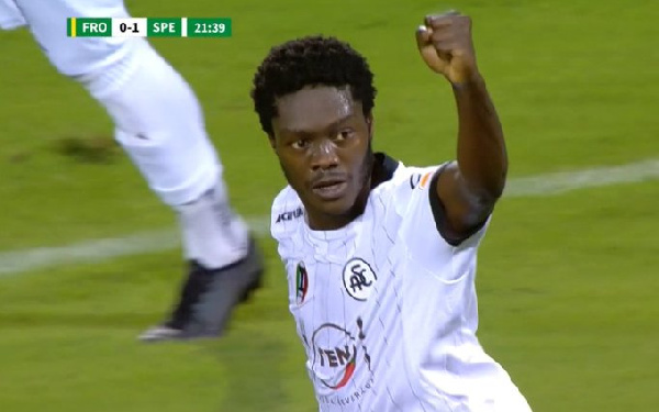 Spezia forward, Emmanuel Gyasi