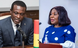 Special Prosecutor, Kissi Agyebeng (L), Cecilia Dapaah (R)