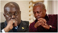 President Nana Addo Dankwa Akufo-Addo and former President John Dramani Mahama in a photo collage