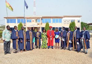 Some of the students in a group photo