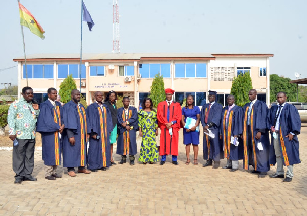 Some of the students in a group photo