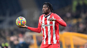 Mohammed Salisu Prepares To Take Throw In For Southampton At Molineux Stadium