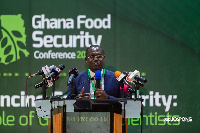 Dr. Joseph Siaw Agyepong speaking at the event