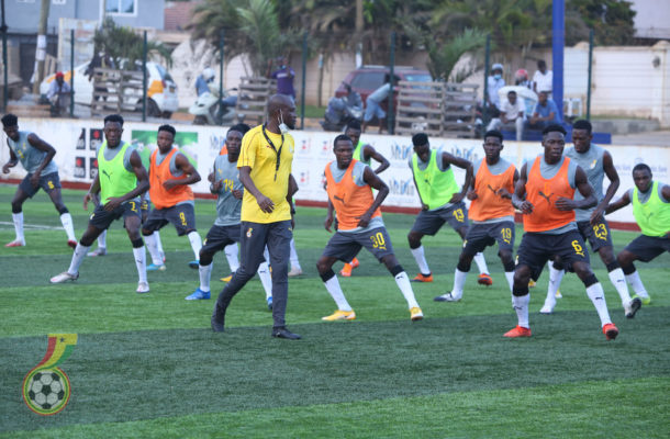 A photo of the black stars at training