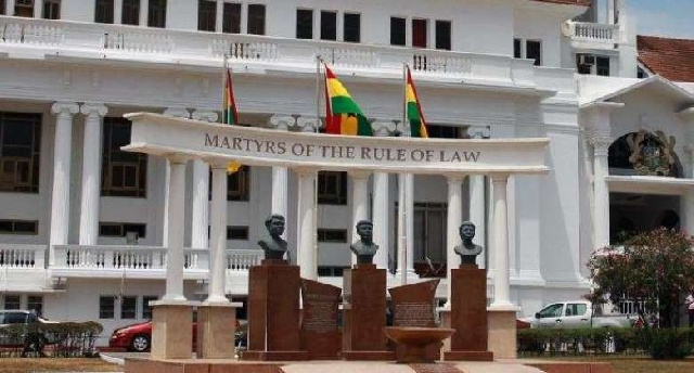 Forecourt of the Supreme Court complex in Accra