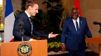 French president, Emmanuel Macron and Ghana president Nana Addo Dankwa Akufo-Addo