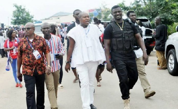 Horace Ekow Ewusi (In White), Suspended Central Regional Vice-Chairman of the NPP