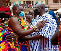 Chief of Prestea, Nana Nteboa Pra IV with Vice President Dr Mahamudu Bawumia