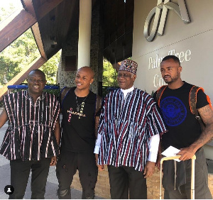 Alhaji Ahmed Ramadan with the Ayew's