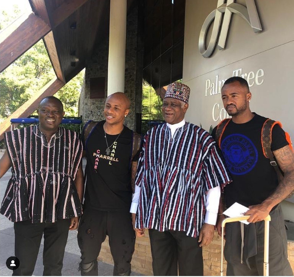 Alhaji Ahmed Ramadan with the Ayew's